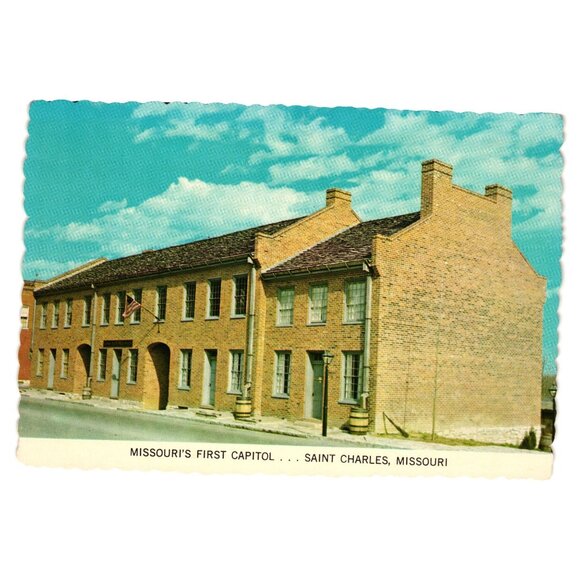 Missouri First Capitol Postcard Saint Charles Brick Building Photo Historic - Picture 1 of 2